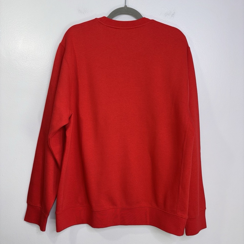 Nike Sportswear Club Fleece Sweatshirt Crewneck University Red Size Large EUC - Picture 2 of 4